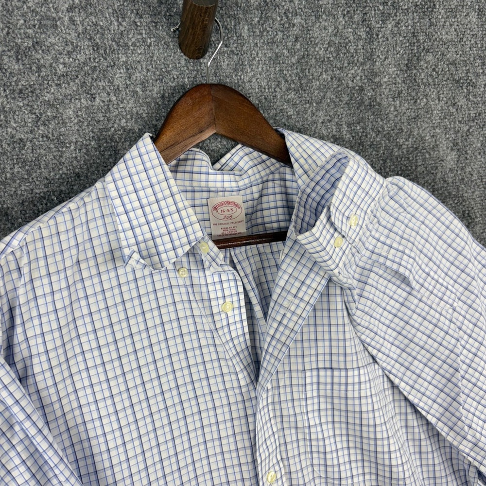 Brooks Brothers Mens Button‎ Down Shirt Regular Fit Non Iron Plaid
